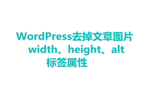 WordPress去掉文章正文中图片width、height、alt标签属性-易站站长网