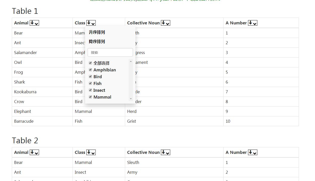 jQuery仿Excel表格列表排序代码-易站站长网