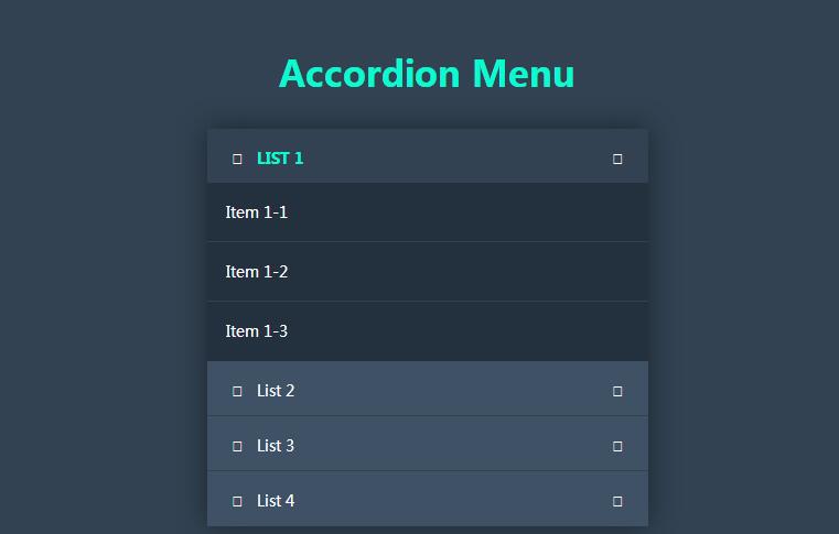 js+css3手风琴展开收缩下拉菜单代码-易站站长网