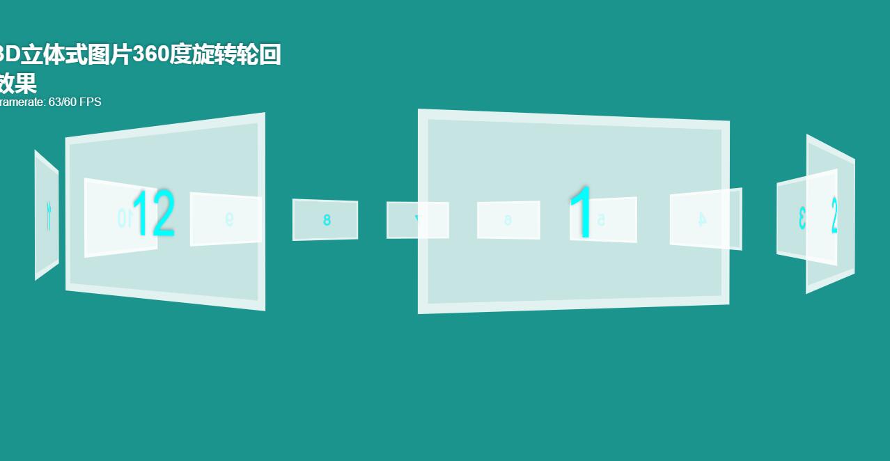 3D立体式图片360度旋转轮回效果源码-易站站长网