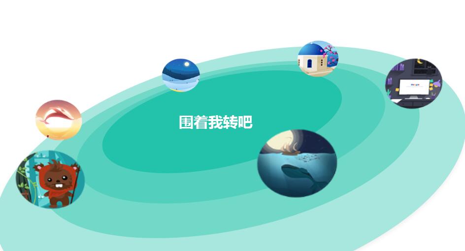 CSS3图片围绕地球周转旋转动画特效源码-易站站长网