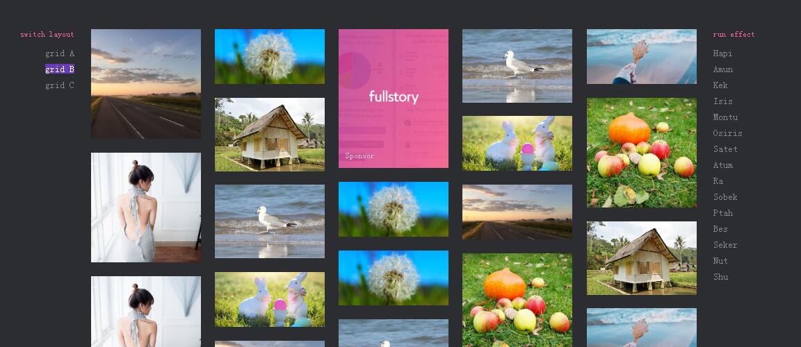 带筛选功能的HTML5图片瀑布流加载动画特效源码-易站站长网