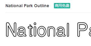 National Park Outline英文ttf字体免费下载-易站站长网