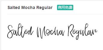 Salted Mocha Regular英文字体免费下载-易站站长网