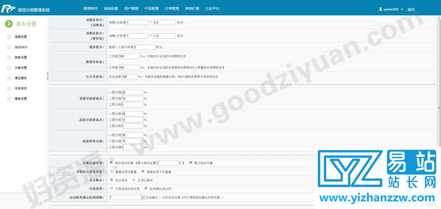 微信手机多级分销系统完整打包源码-4套手机模板+教程-易站站长网